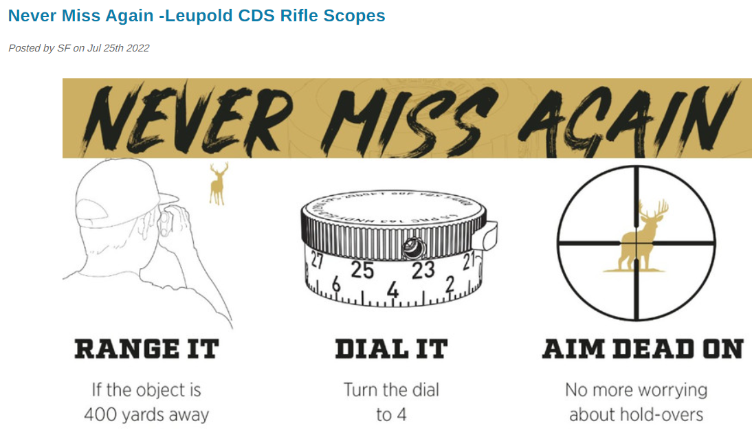 Never Miss Again -Leupold CDS Rifle Scopes