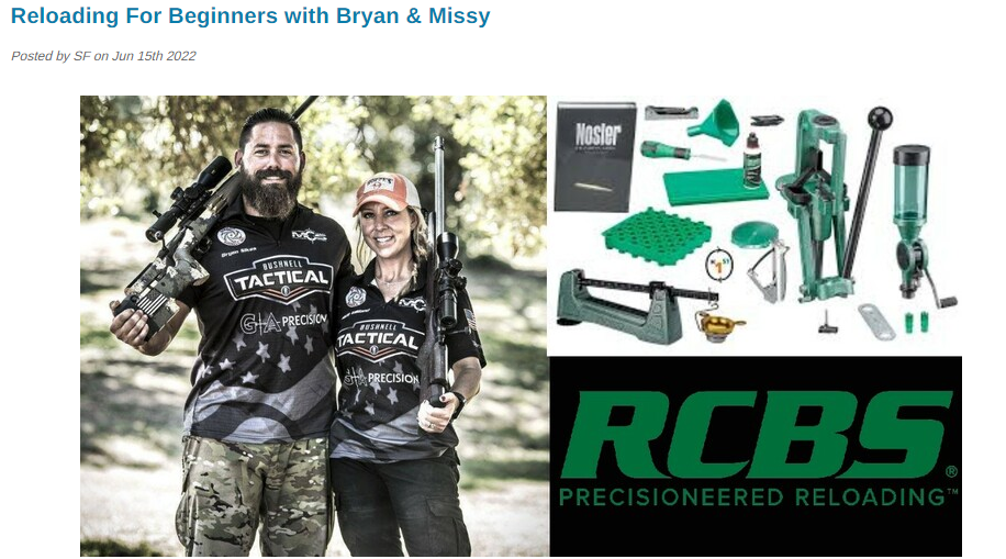 Reloading For Beginners with Bryan & Missy